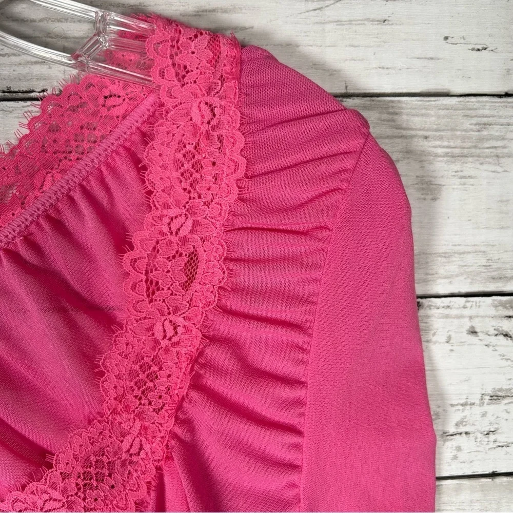 Free People Intimately Forever Young Pink Valentine’s Day Bodysuit Sz M NWT $68